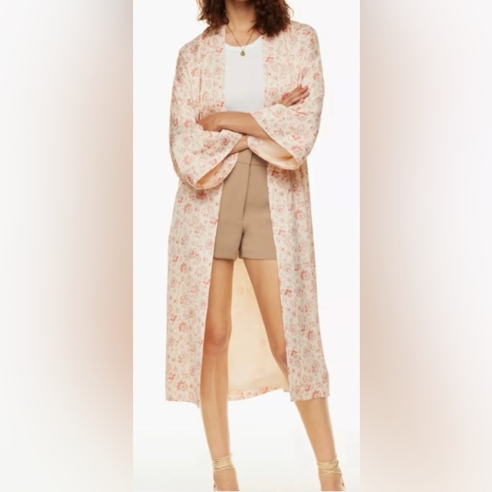 Aritzia Wilfred Monody Floral Satin Women's Robe-XS